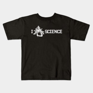 I Love Science Heart Kids T-Shirt